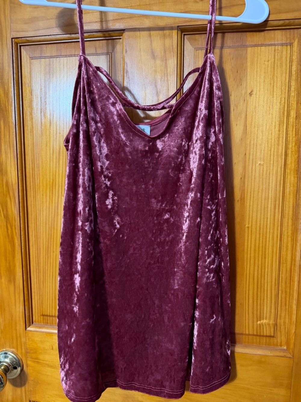 eesome Satin Cami Dress - Wine Red